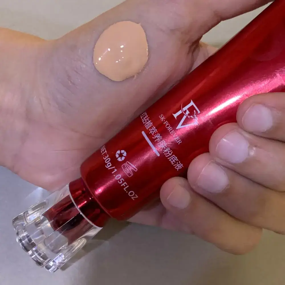 SK-Forever Foundation swatch applied on hand